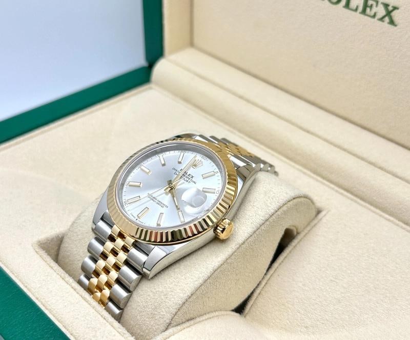 Rolex Datejust 41 126333 41mm Silver Dial 18K Yellow Gold Steel Box Paper - 4