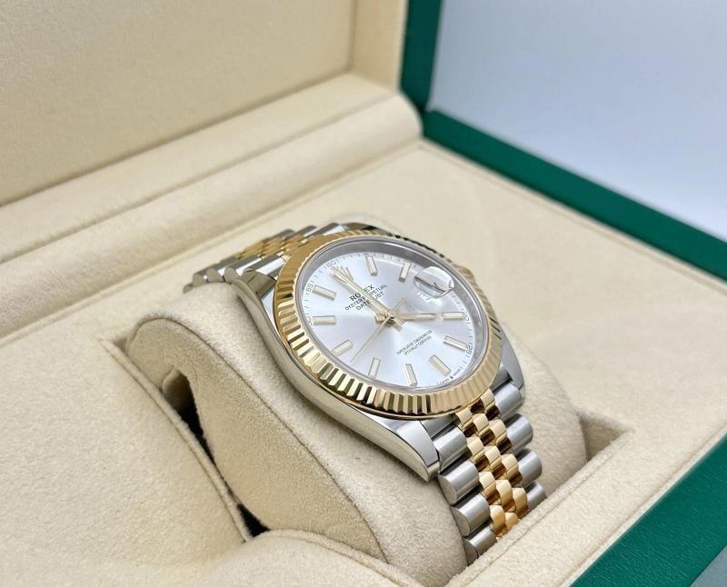 Rolex Datejust 41 126333 41mm Silver Dial 18K Yellow Gold Steel Box Paper - 5