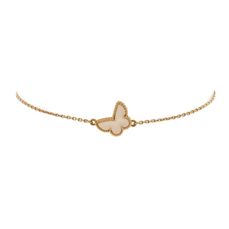 Van Cleef & Arpels Sweet Alhambra Butterfly Bracelet 18K Yellow Gold and Mother: Condition: Pre-owned - Good,Brand: Van Cleef & Arpels,Main Stone: Unknown,Metal: 18K Yellow Gold,Metal Purity: 18K,Style: Bracelet,Type: Bracelet,Color: Yellow Gold,Material: 18K Yellow Gold, Mother O