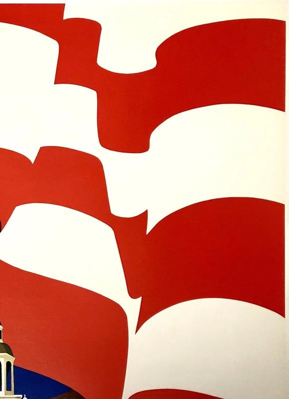 Original Vintage Poster AMERICAN AIRLINES PHILADELPHIA Airline Travel Tourism OL - 3