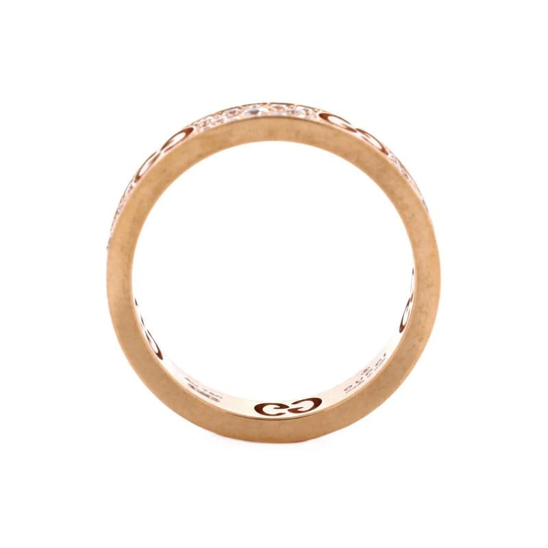 Gucci Stardust Ring 18K Rose Gold with Pave Diamonds 4mm - 2