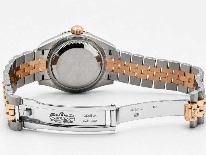 2025 Rolex Lady Datejust 279381RBR Chocolate Star Diamond Dial 18k Gold Steel - 9
