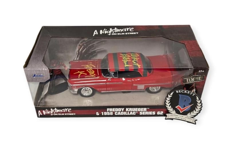 Robert Englund A Nightmare On Elm Street Signed Cadillac Diecast Beckett BAS - 3