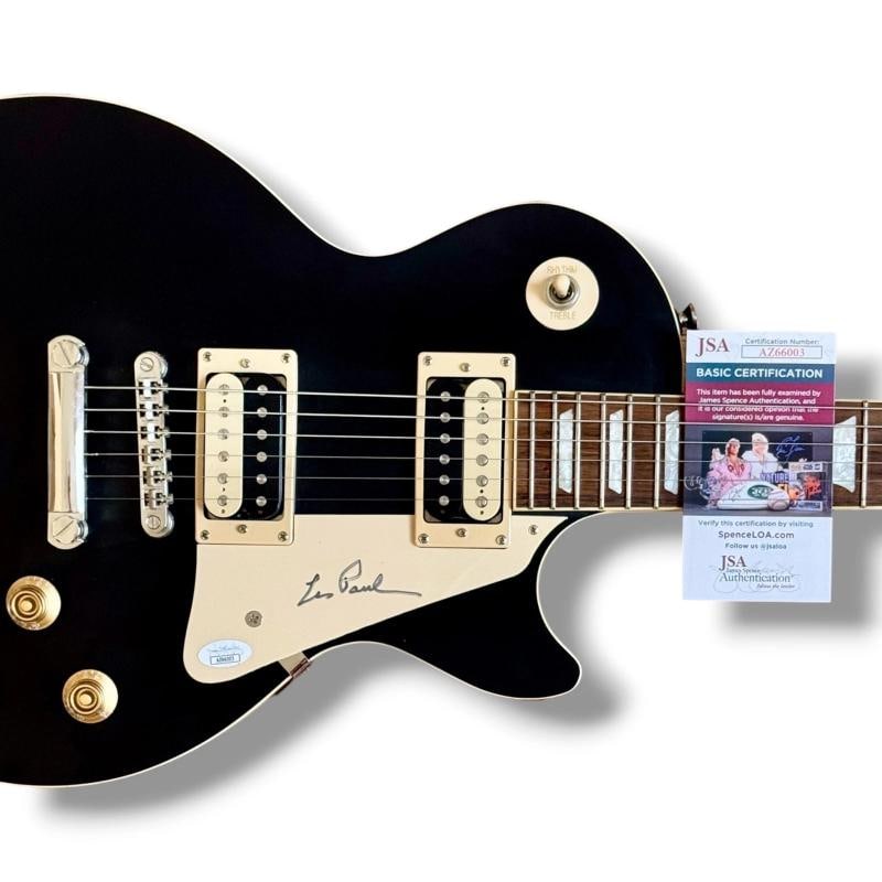 Les Paul Signed Guitar Custom Graphics JSA COA Les Paul Traditional Pro IV - 2