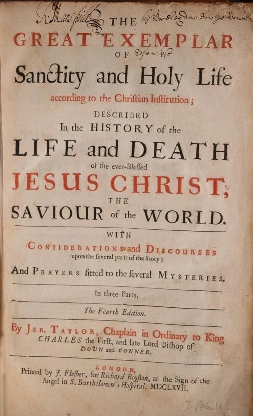 Jeremy Taylor / The Great Exemplar of Sanctity and Holy Life 1667 4th Edition - 6