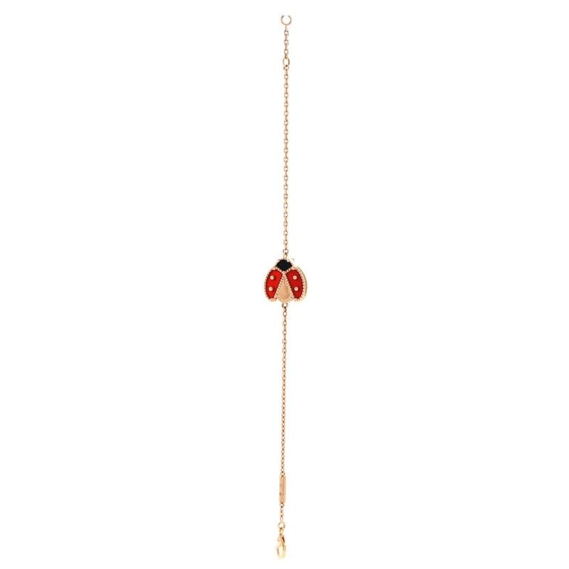 Van Cleef & Arpels Lucky Spring Open Wings Ladybug Bracelet 18K Rose Gold - 3