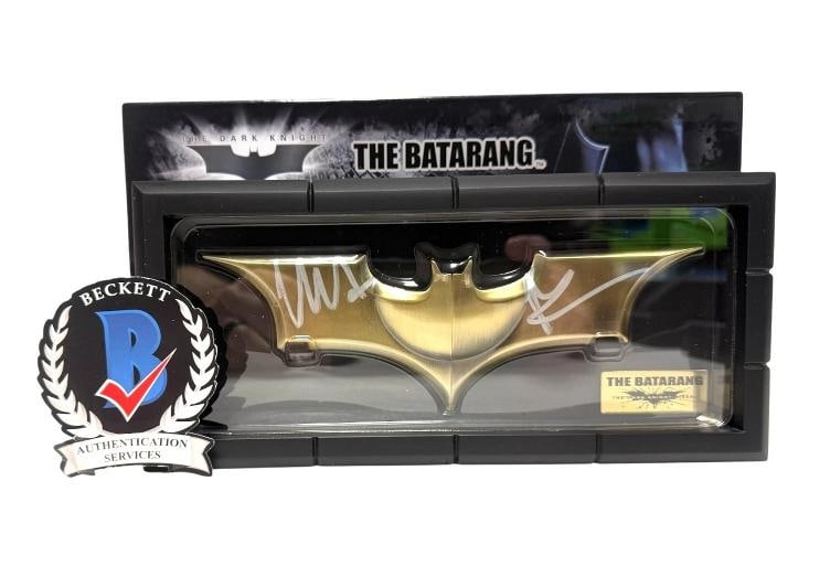 Christian Bale Signed Autograph Noble Collection Batarang The Dark Knight BAS - 2