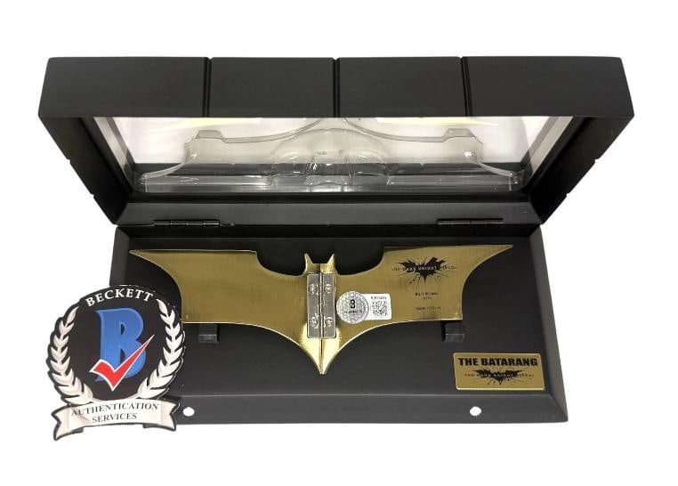 Christian Bale Signed Autograph Noble Collection Batarang The Dark Knight BAS - 4