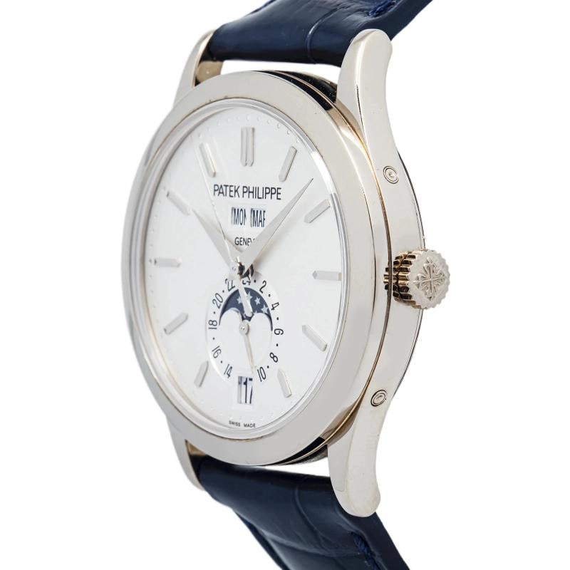 Patek Philippe Annual Cal 5396G-011 2022 Papers Dark Blue Strap White Gold - 3