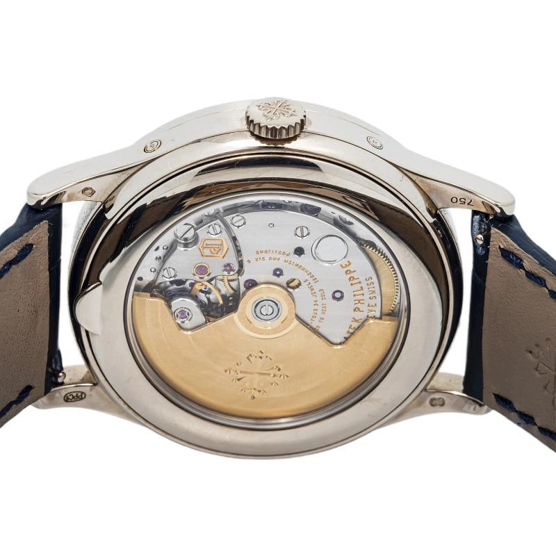 Patek Philippe Annual Cal 5396G-011 2022 Papers Dark Blue Strap White Gold - 6