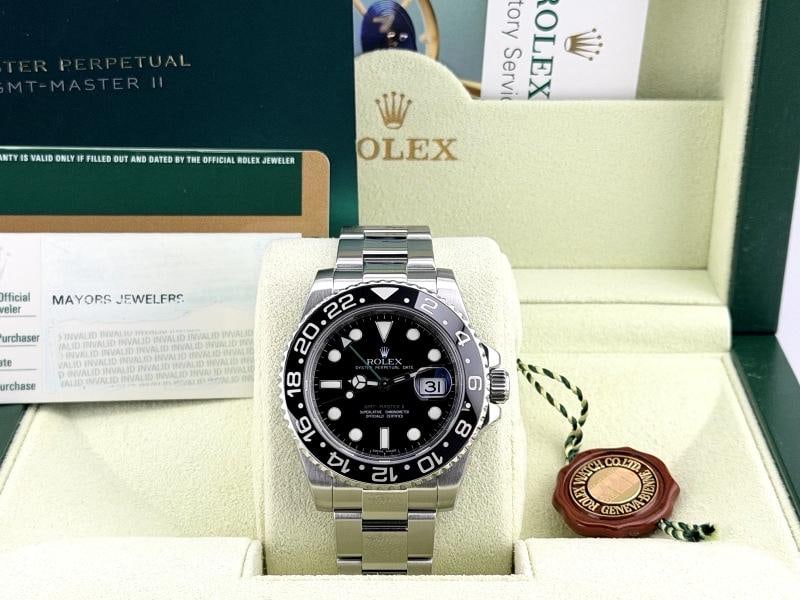 Rolex GMT Master II 116710 40mm Black Dial Ceramic Bezel Steel Box Papers - 2
