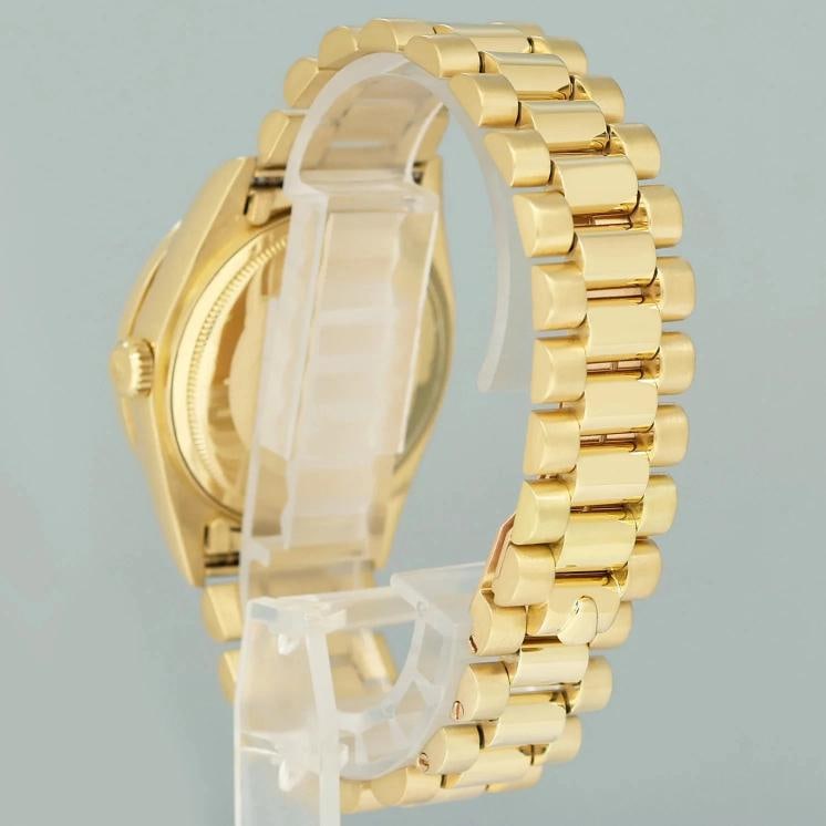 Rolex President Day-Date White Diamond 18038 Quickset Yellow Gold Watch Box - 4