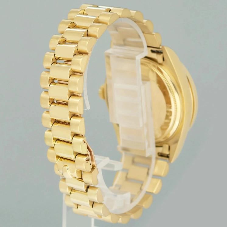 Rolex President Day-Date White Diamond 18038 Quickset Yellow Gold Watch Box - 6