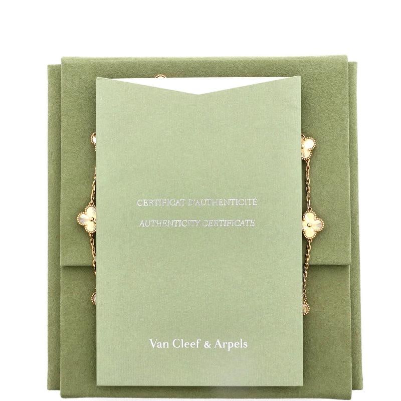 Van Cleef & Arpels Vintage Alhambra 10 Motifs Necklace Guilloche 18K Yellow Gold - 2
