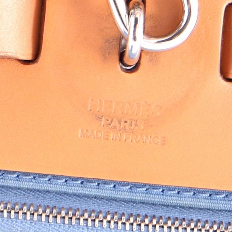 Hermes Herbag Zip Leather and Toile 39 - 8