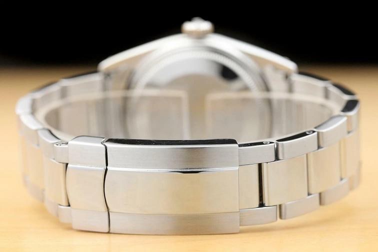 MENS ROLEX DATEJUST 16014 WHITE ROMAN DIAL 18K WHITE GOLD STAINLESS STEEL WATCH - 6
