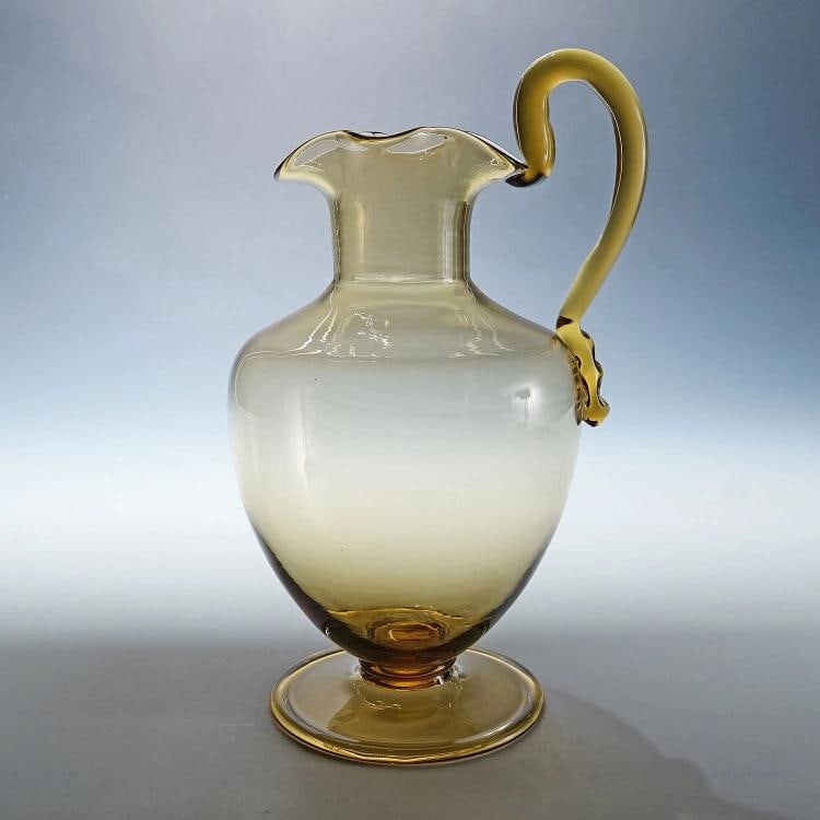 Vetro Soffiato Glass Jug Tiziano, Venini Murano ca. 1930s - 2