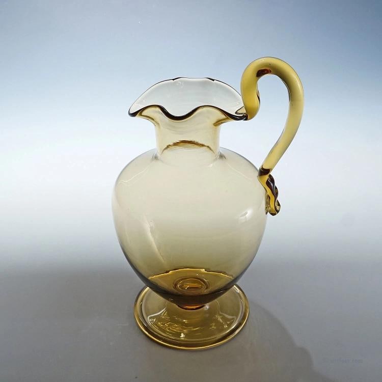 Vetro Soffiato Glass Jug Tiziano, Venini Murano ca. 1930s - 3
