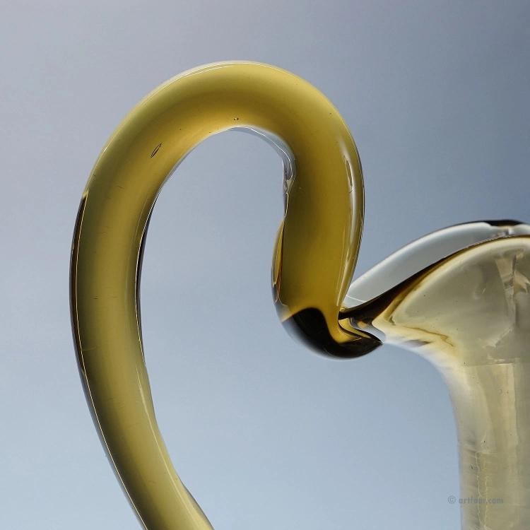 Vetro Soffiato Glass Jug Tiziano, Venini Murano ca. 1930s - 6