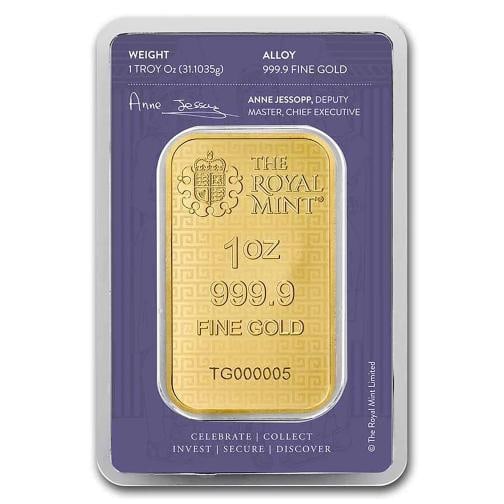 1 oz 99.99 Fine Gold, UK Royal Mint, Rare Limited Edition "Three Graces" bar - 2