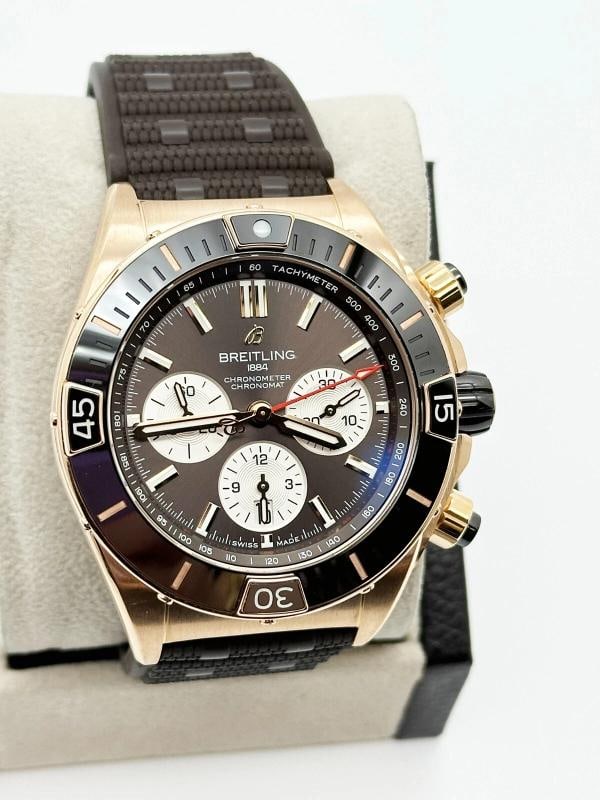 Breitling Super Chronomat B01 44 RB0136 Brown Dial 18K Rose Gold Box Paper 2022 - 4