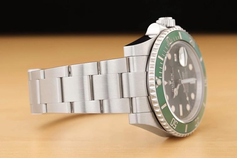 2016 CARD ROLEX MENS SUBMARINER DATE 40MM 116610LV HULK GREEN STEEL OYSTER WATCH - 8