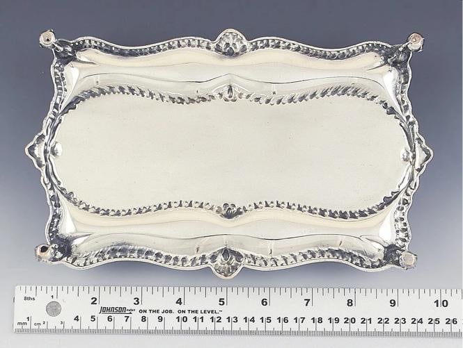 Late 1700s Fine Old Sheffield Silver Plate Desk Set Sander Inkwell Tray - 6