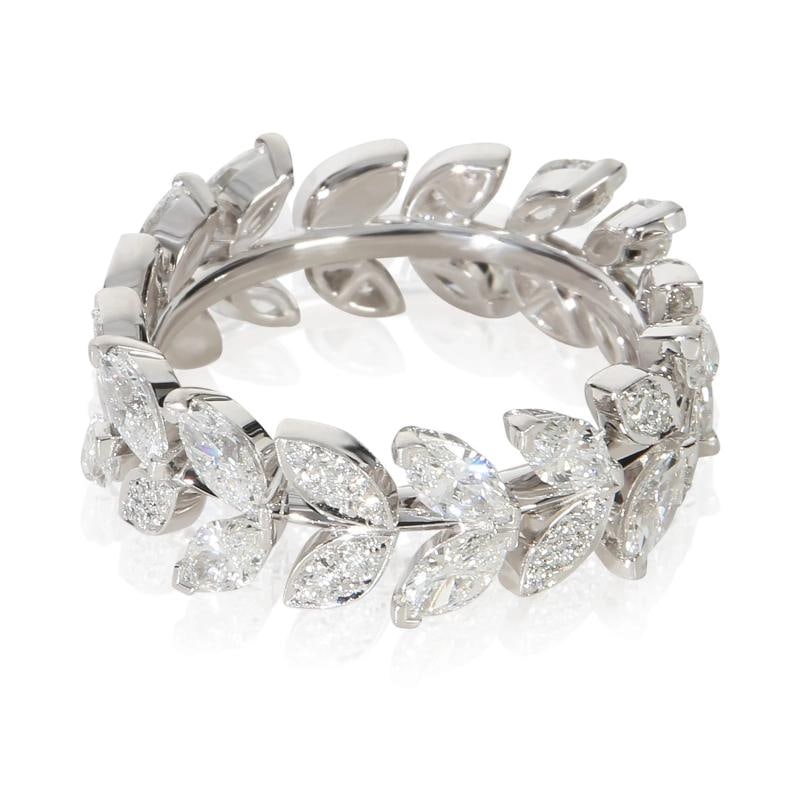 Tiffany & Co. Platinum Diamond Victoria Vine Ring - 2