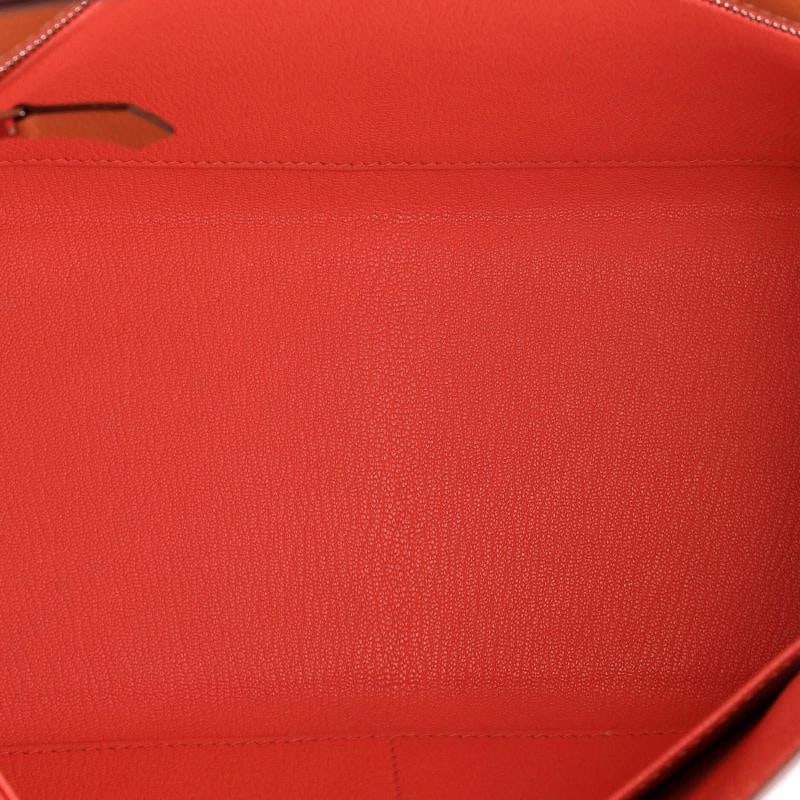 Hermes Kelly Handbag Verso Evercolor with Palladium Hardware 28 - 7