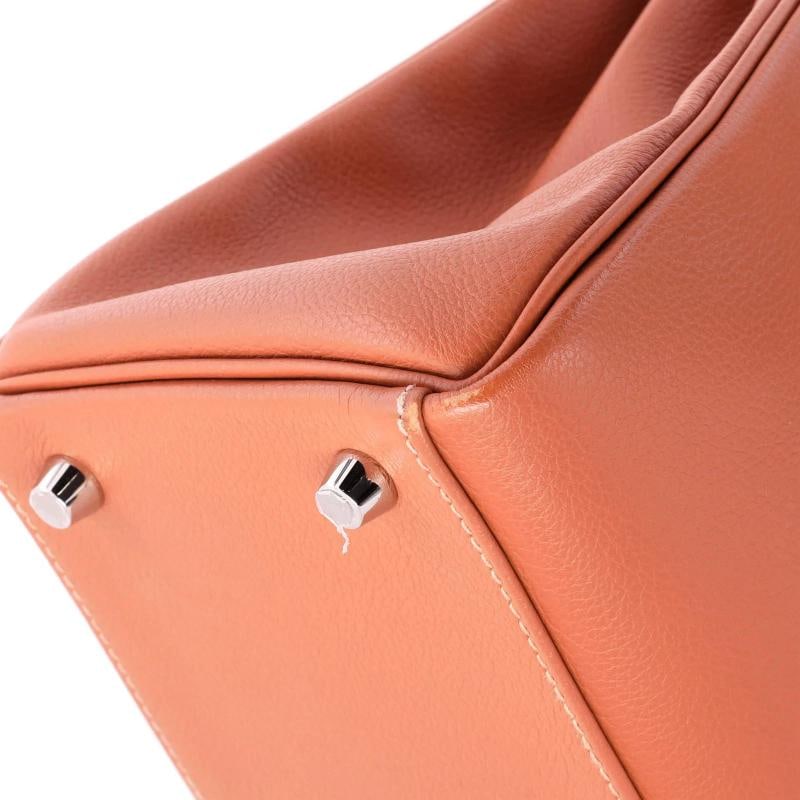 Hermes Kelly Handbag Verso Evercolor with Palladium Hardware 28 - 8