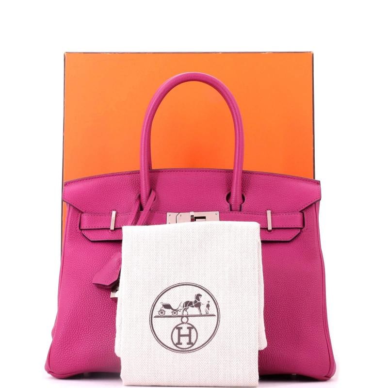 Hermes Birkin Handbag Pink Togo with Palladium Hardware 30 - 2