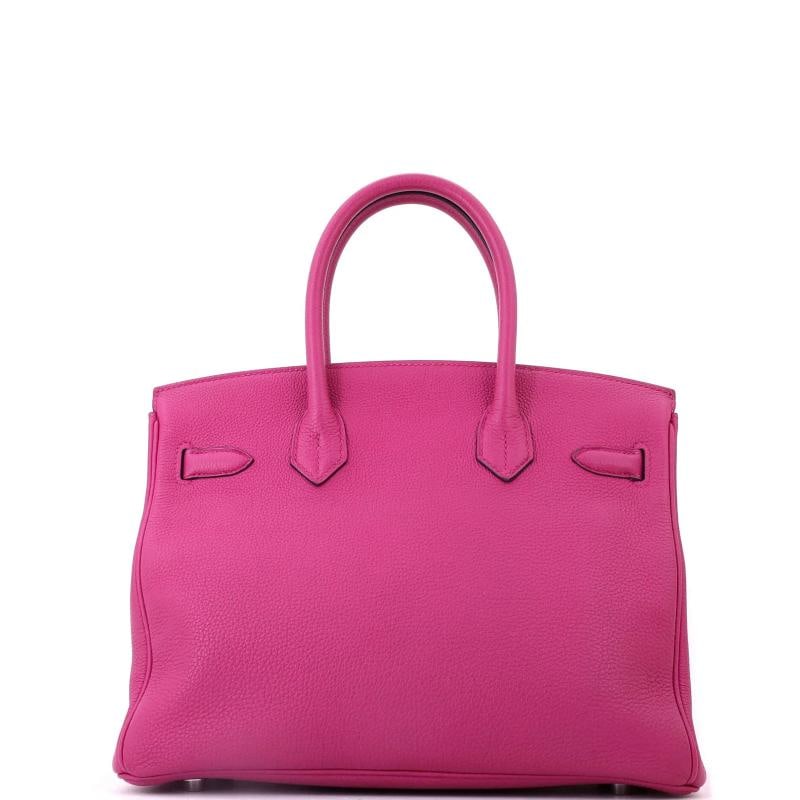 Hermes Birkin Handbag Pink Togo with Palladium Hardware 30 - 4
