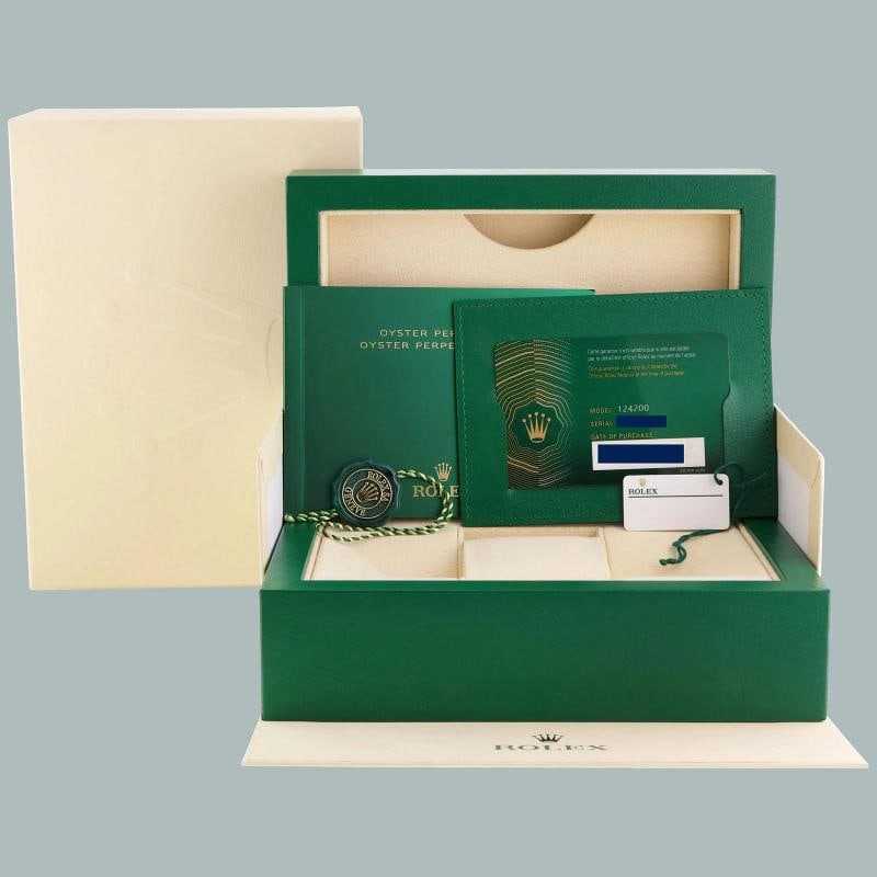 2021 MINT PAPERS Rolex Oyster Perpetual 34mm Silver Oyster Watch 124200 Watch - 7