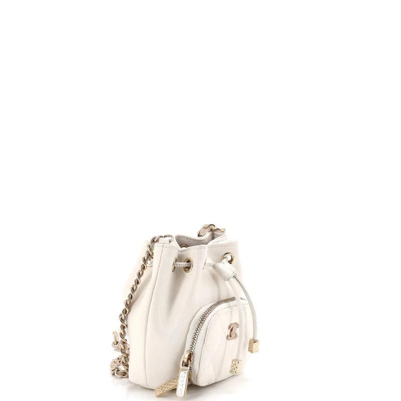 Chanel Business Affinity Drawstring Bucket Bag Quilted Caviar Mini - 2