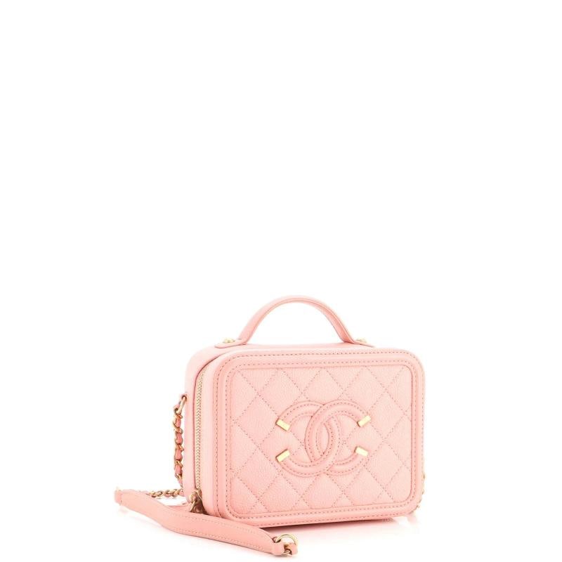 Chanel Filigree Vanity Case Quilted Caviar - 2