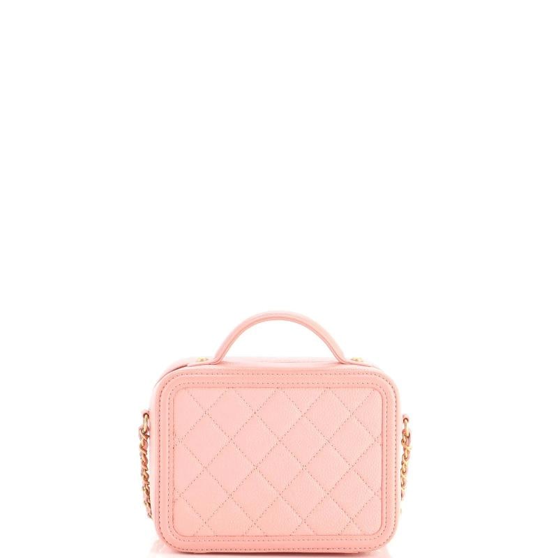 Chanel Filigree Vanity Case Quilted Caviar - 3