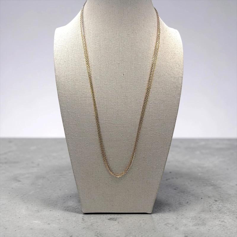 Cartier Trinity Tri-Color Gold Chain Necklace 18K 56cm Pouch - 6