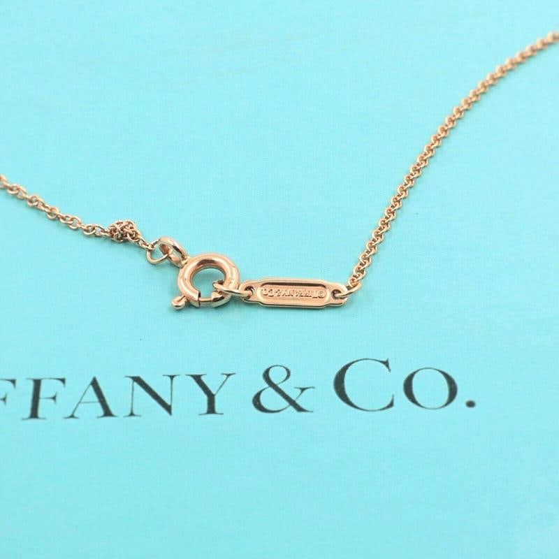 Tiffany & Co. Rose Gold Diamond Bow Pendant 18K - 7