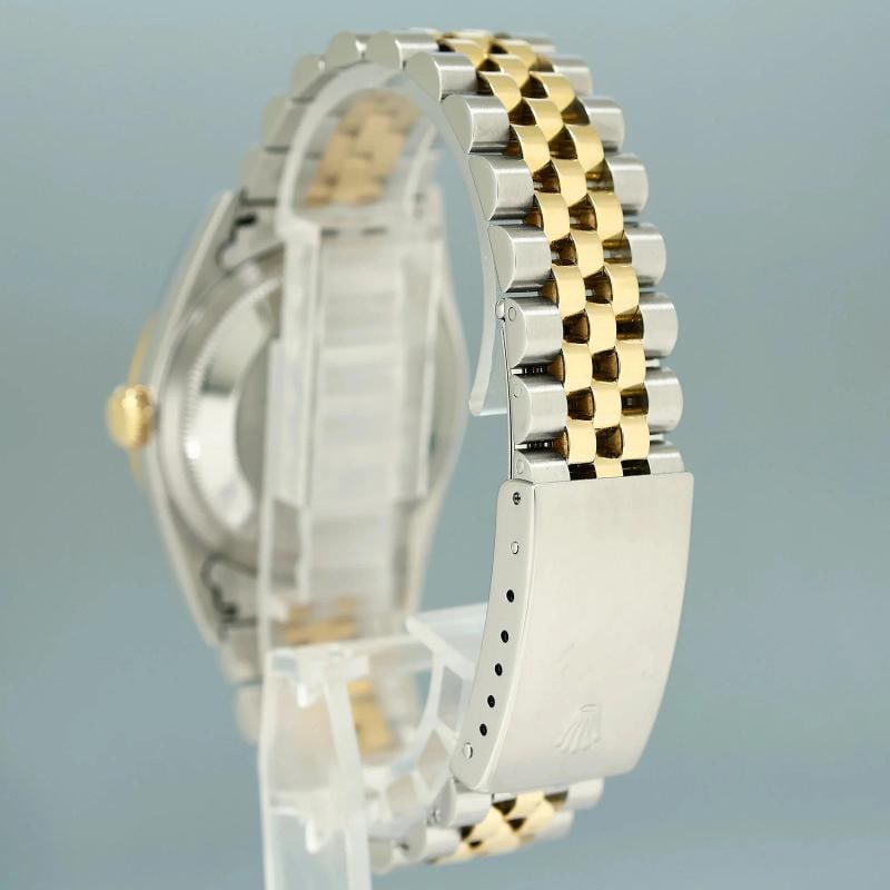 2002 Rolex DateJust 16233 Champagne Diamond 36mm Two Tone Yellow Gold Jubilee - 4