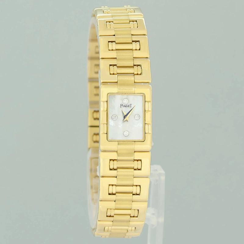Ladies Piaget Dancer 14mm Ref 15217k81 Mother Of Pearl Diamond 18k Yellow Gold - 2