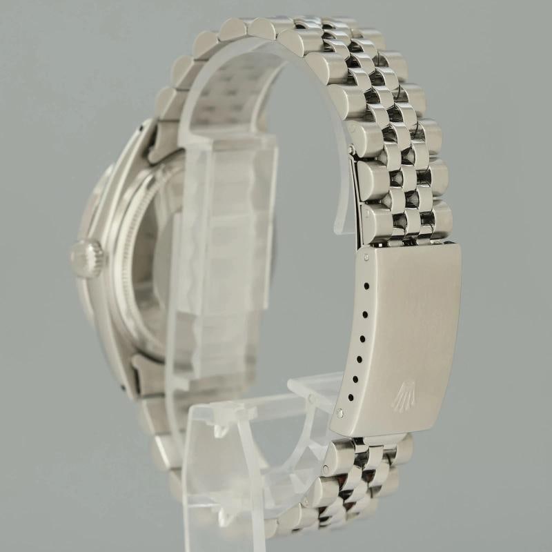 2026 SERVICE Rolex DateJust 1601 Blue Diamond Bezel Dial White Gold Jubilee 36mm - 4