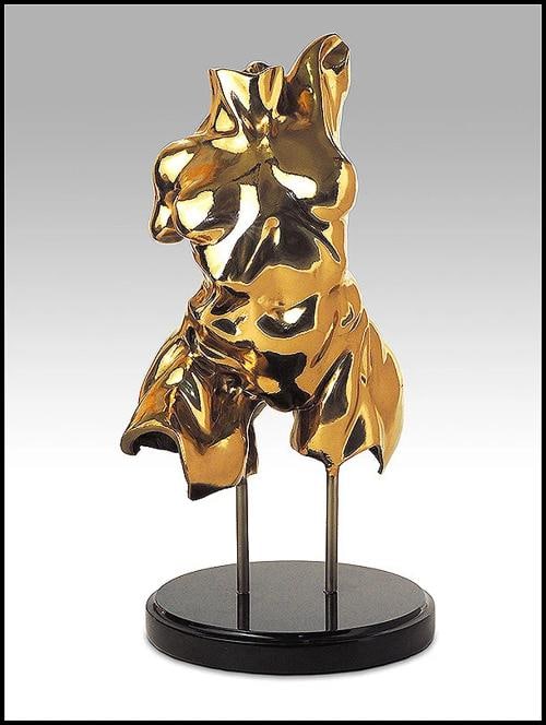 Alan Hamwi Nude Female Torso Full Round Bronze Sculpture Original Signed Artwork - 2