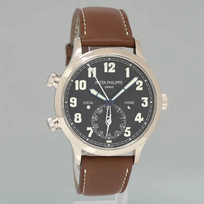 MINT 5524G Patek Philippe Blue Leather White Gold Travel Time 42mm Watch - 3