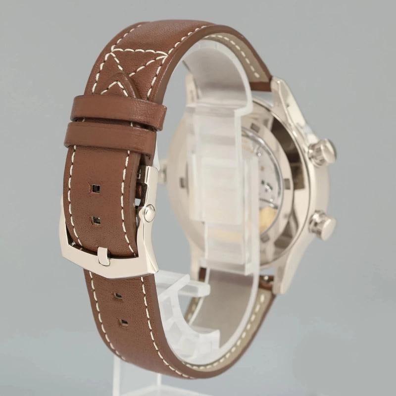 MINT 5524G Patek Philippe Blue Leather White Gold Travel Time 42mm Watch - 6