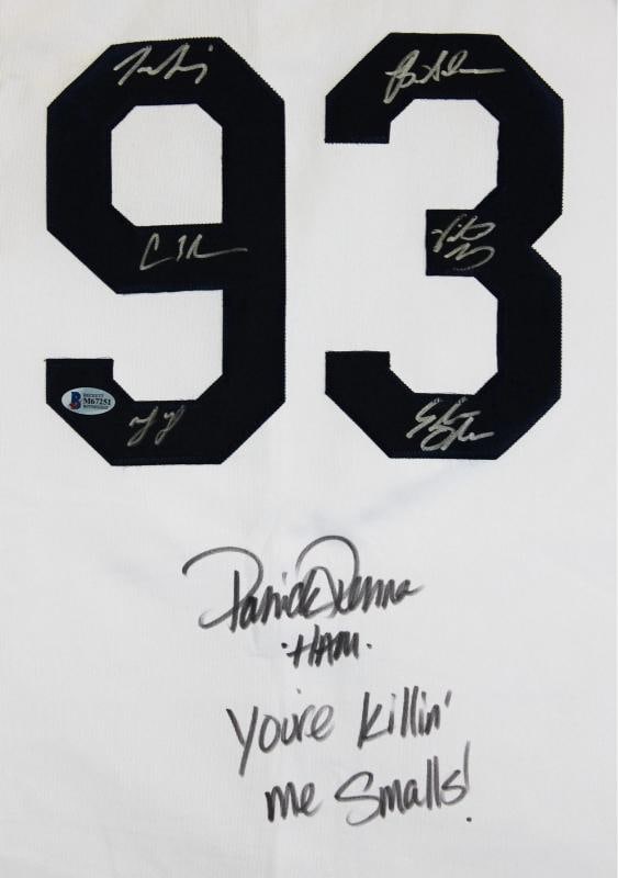 The Sandlot Cast (7) Renna, Guiry, Leopardi, York +3 Signed Jersey BAS Witnessed - 2