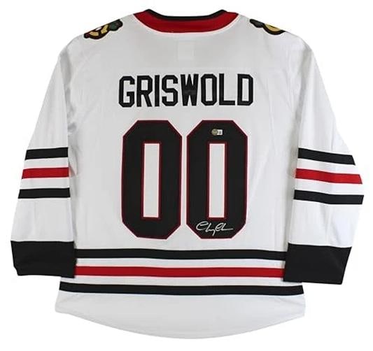 Chevy Chase Christmas Vacation Signed White Fanatics Jersey BAS Witnessed - 5