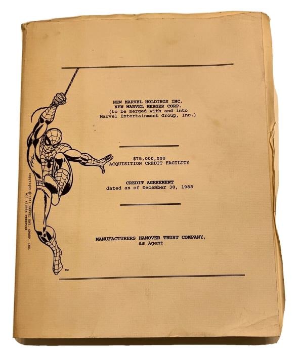 Stan Lee Marvel Holdings Merger w/ Marvel Entertainment Credit Agreement Doc (1 of 8)