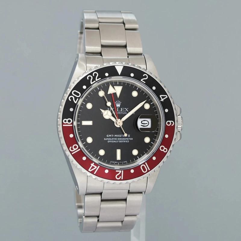 1987 Rolex GMT-Master II 16760 Fat Lady Coke Red Steel 40mm Watch Box - 3