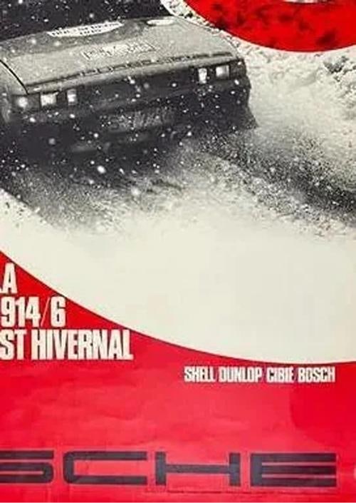 Vintage 1971 Porsche 914/6 Monte Carlo Rally Poster - 4
