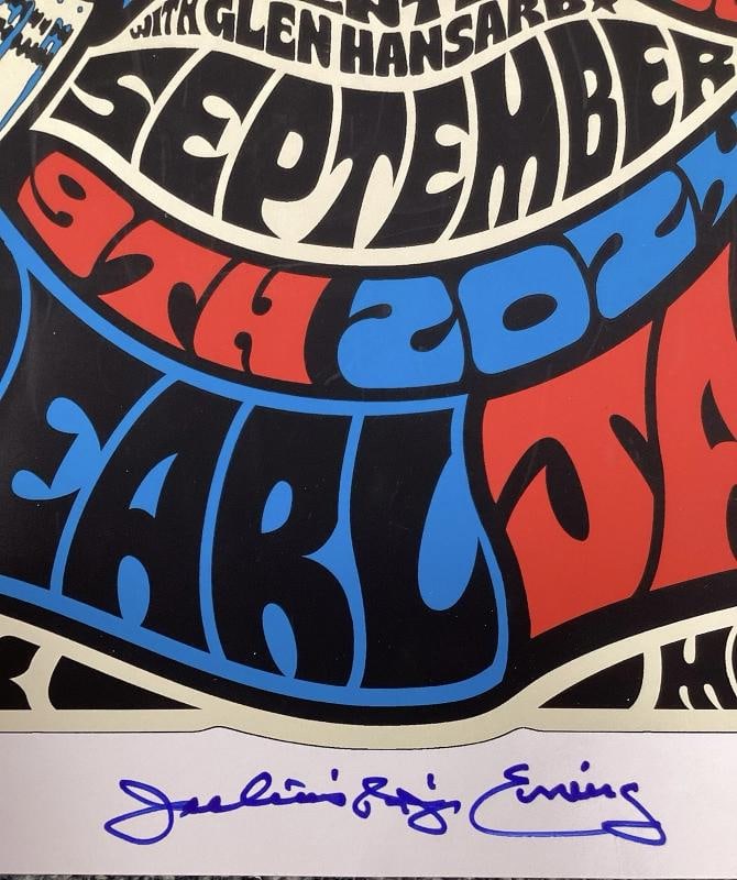 Julius Erving Signed Pearl Jam Poster Ames Philadelphia 9/9/24 Autograph BAS - 4